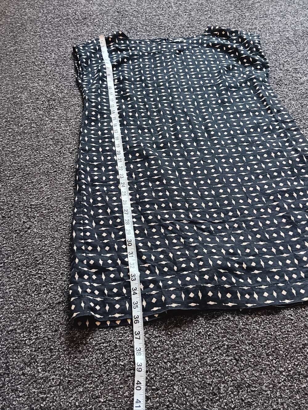 100% Linen J. Jill Geometric Black & Tan Midi Dress Size Small Missy, Love Linen - Picture 10 of 10
